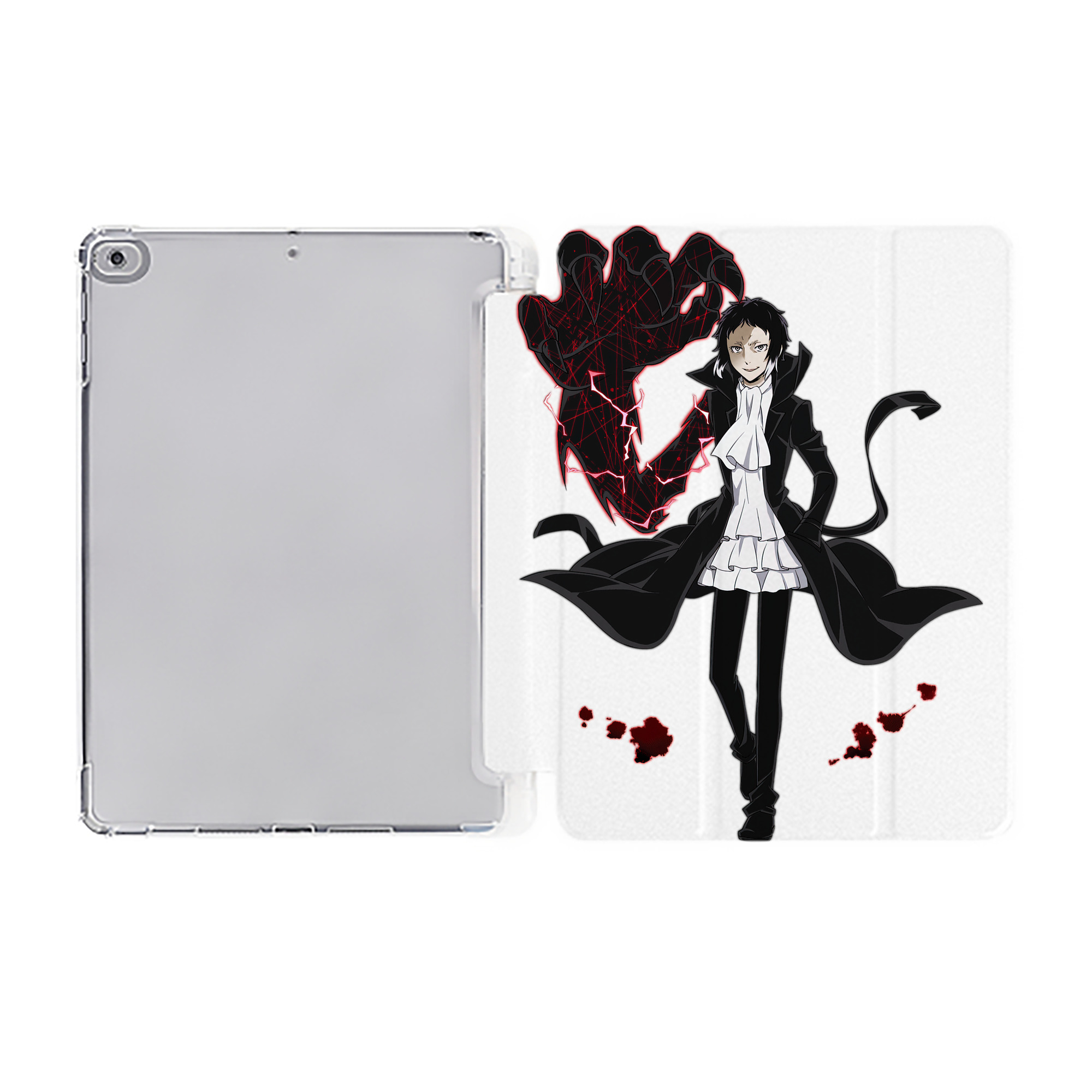 （画像用） 文豪ストレイドッグス Bungo Stray Dogs IPad ケース ペン収納付き 三つ折りスタンド PUレザー×シリコン 対応機種9.5/10.5/10.9インチ